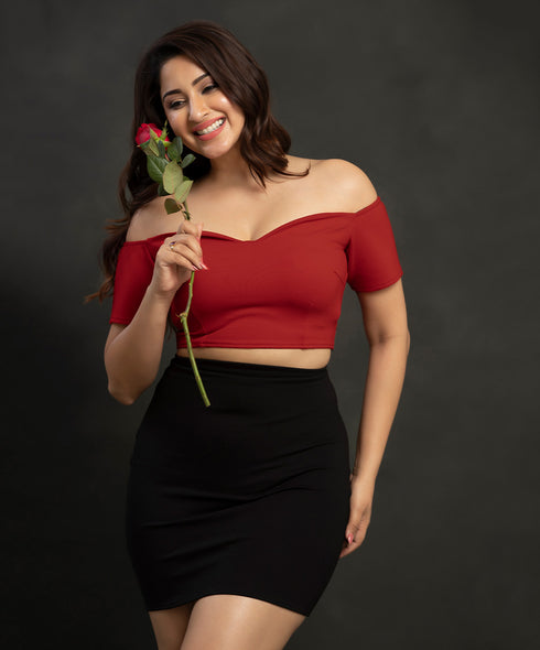 Off Shoulder Ponte Top